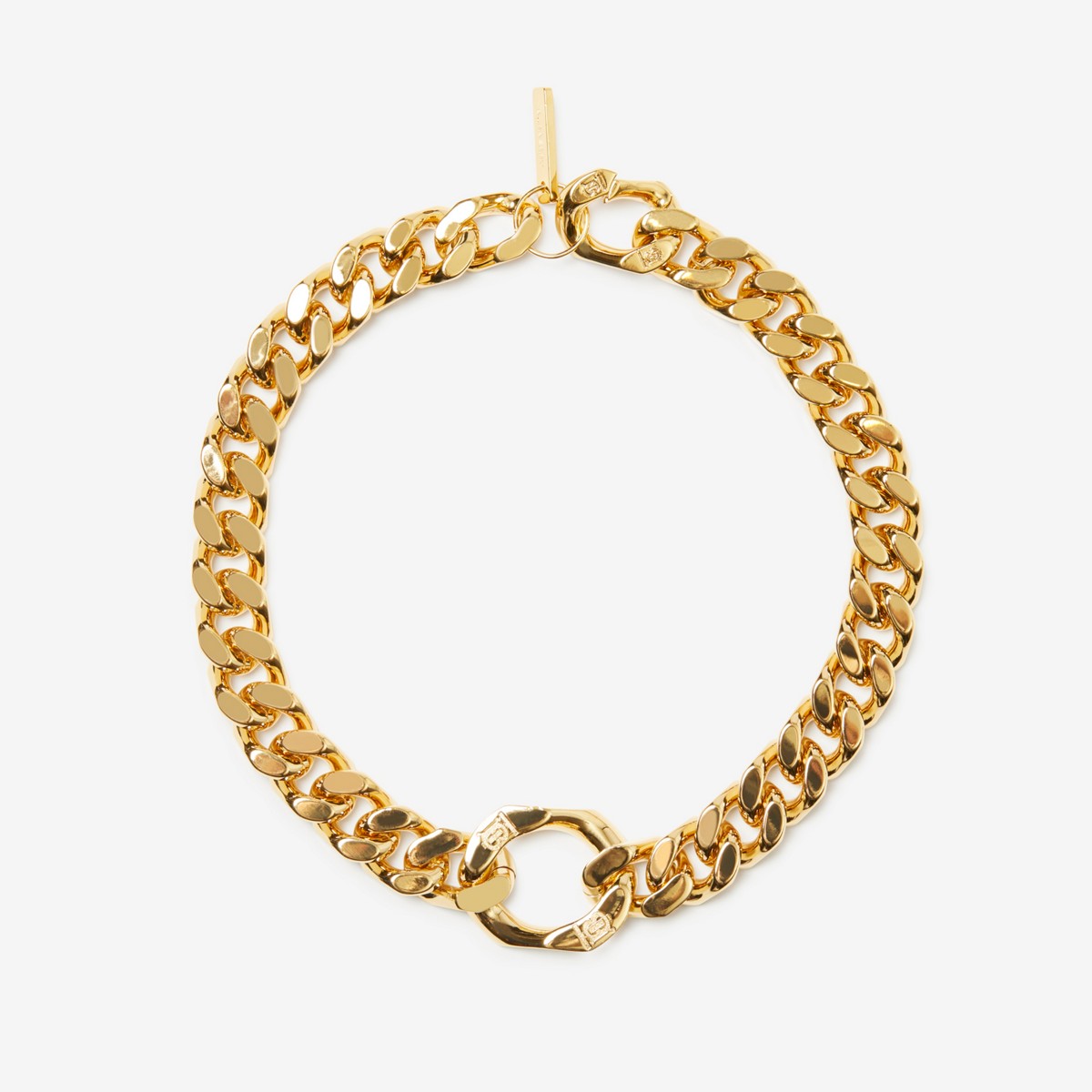 BURBERRY BURBERRY GOLD-PLATED CHAIN-LINK NECKLACE