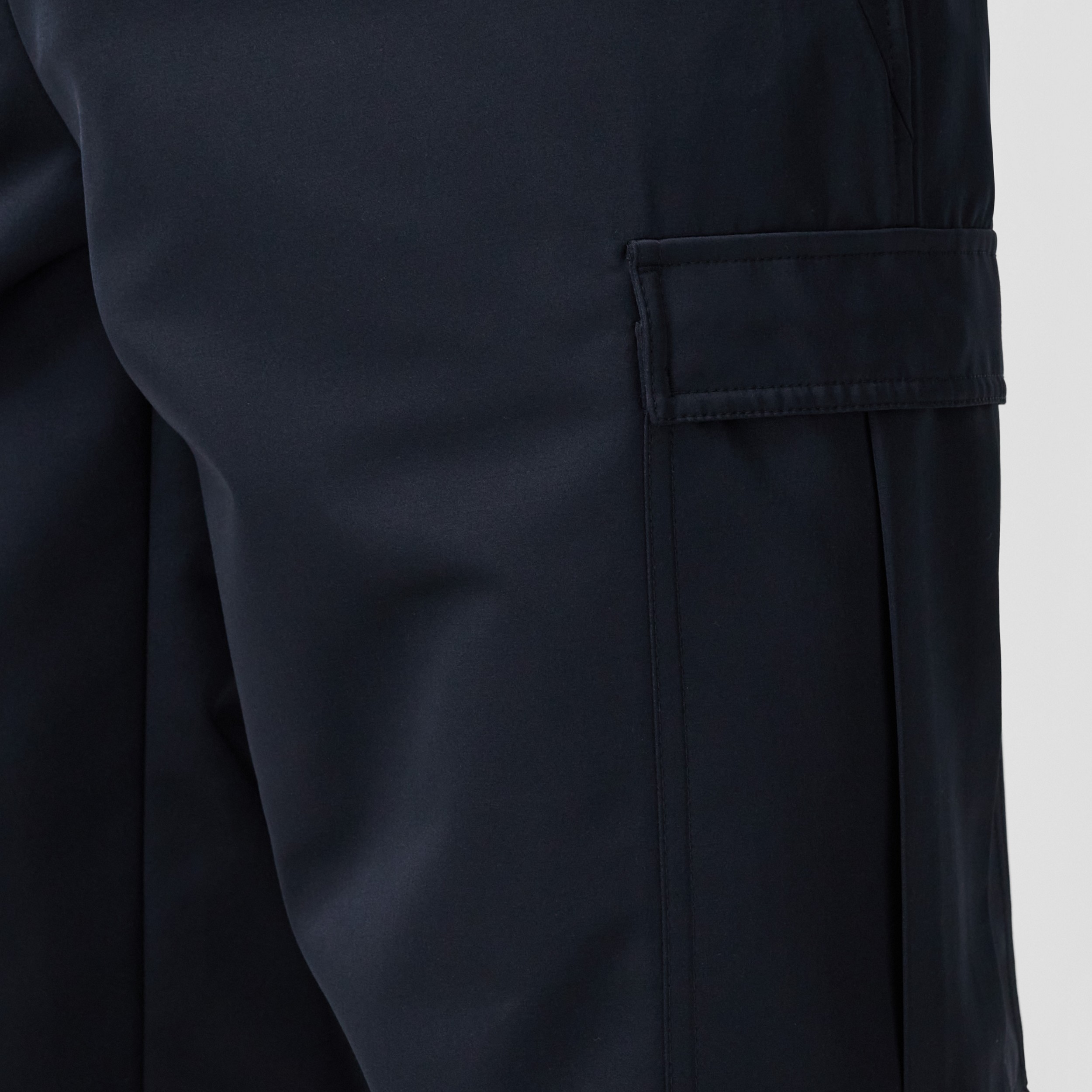 Wool Silk Blend Cargo Trousers – Exclusive Capsule Collection in Dark Charcoal Blue - Men | Burberry® Official - 2