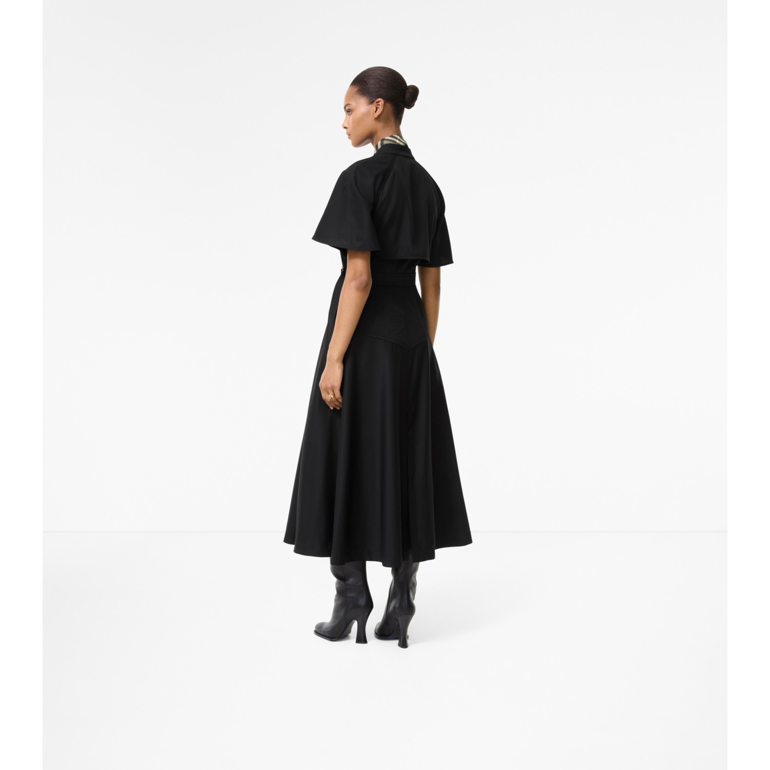 Wool Twill Wrap Dress - thumbnail 3