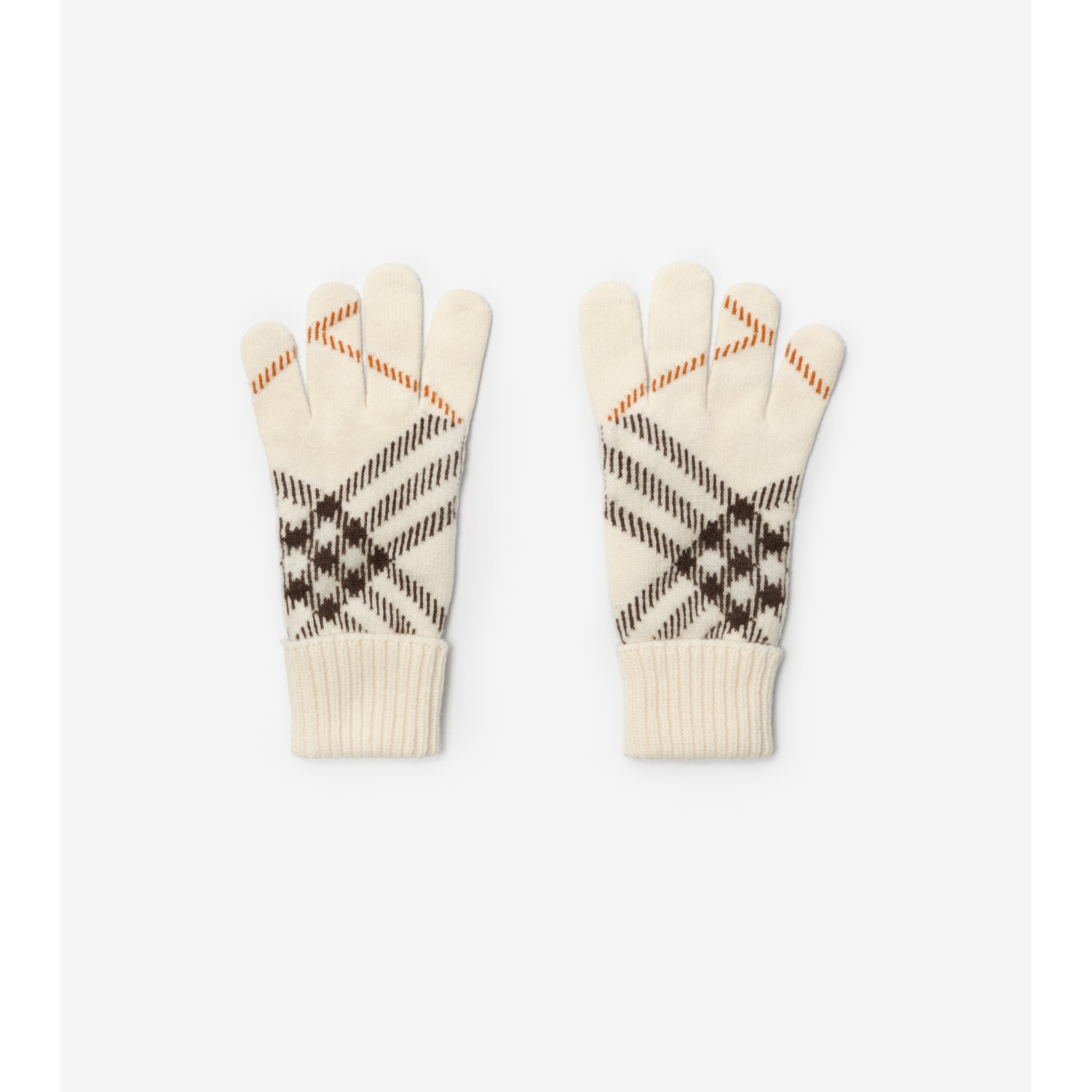 Check Cashmere Blend Gloves - thumbnail 7