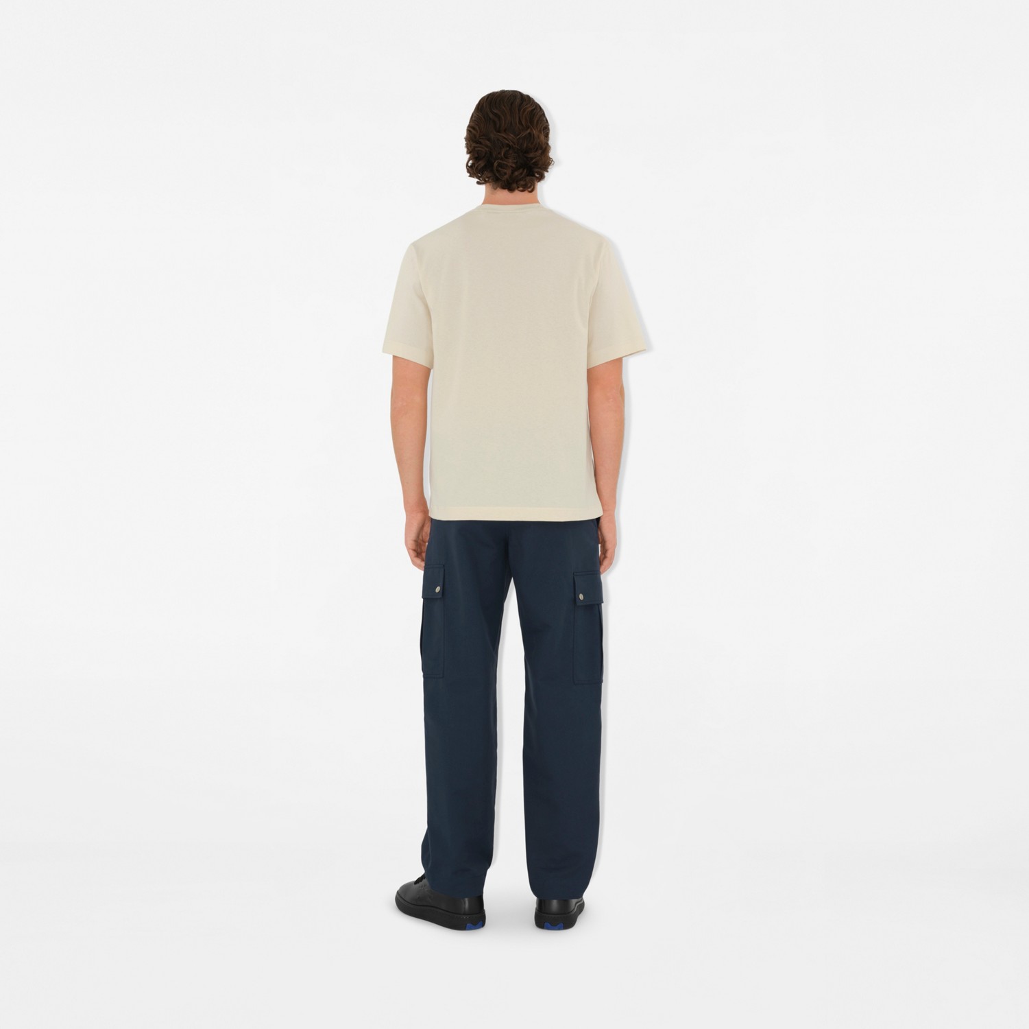 Logo Cotton T-shirt in Tundra - Men | Burberry® Official Logo Cotton T-shirt in Tundra - Men | Burberry® Official