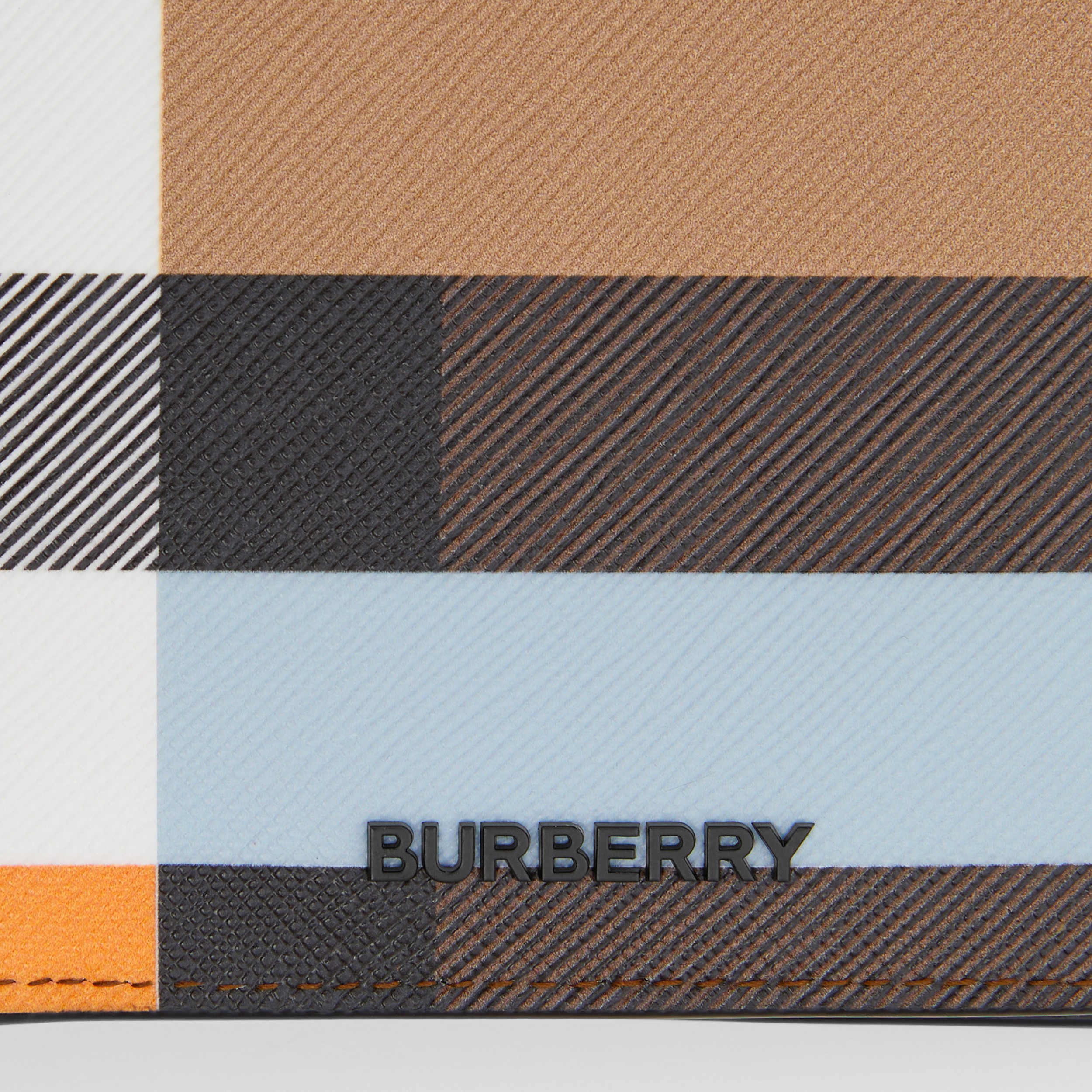 Colour Block Check Slim Bifold Wallet in Dark Birch Brown - Men | Burberry® Official - 2
