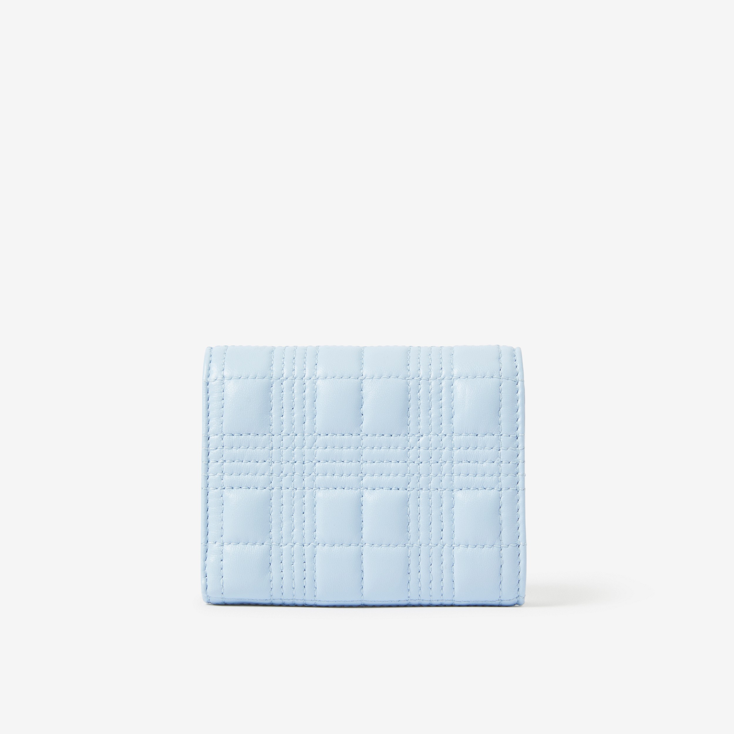 Quilted Leather Small Lola Folding Wallet in Pale Blue - Women | Burberry® Official - 3