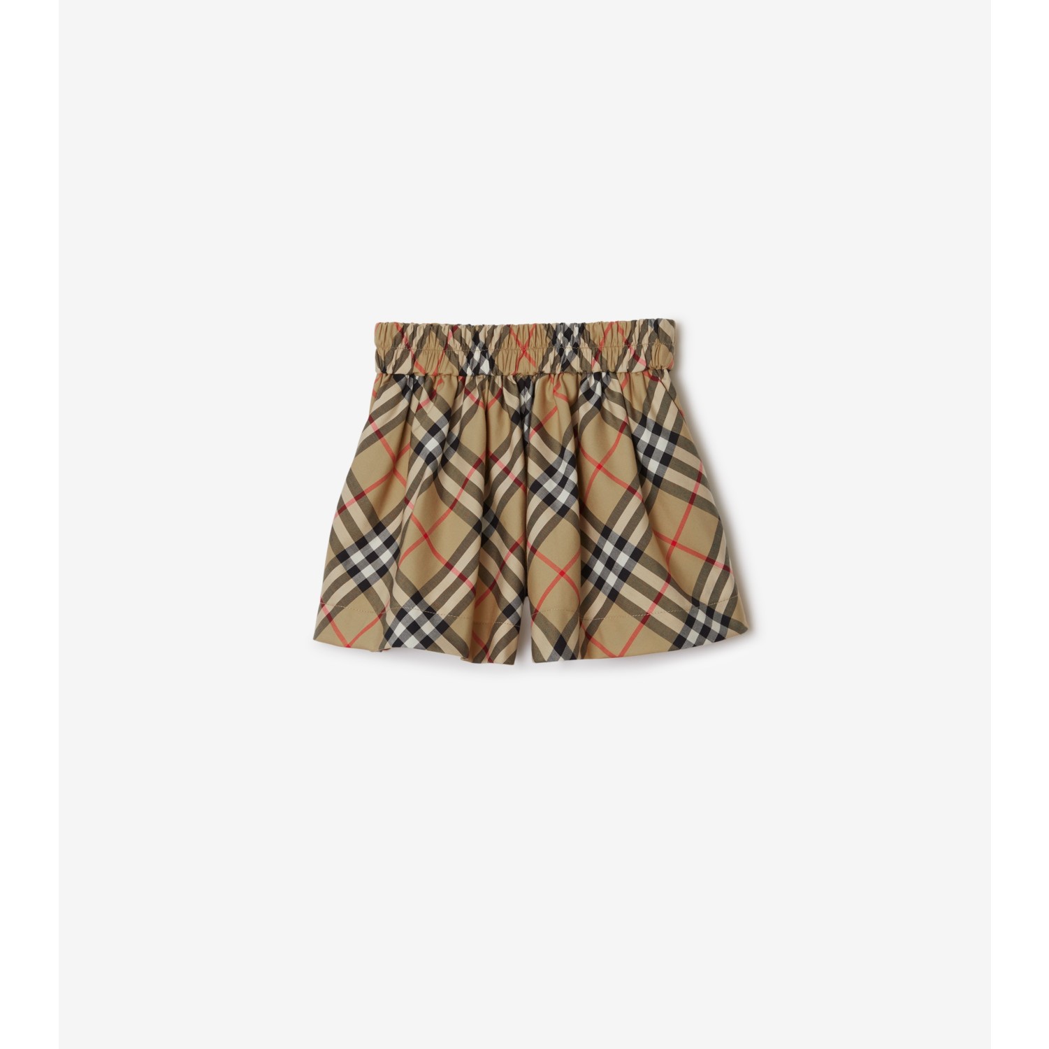 Shorts aus Stretchbaumwolle in Check