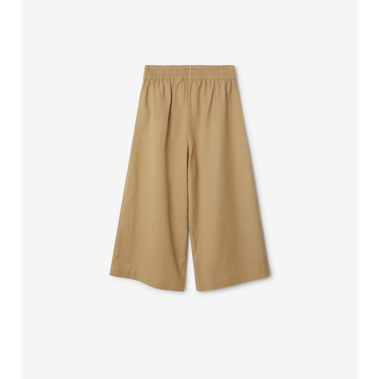 Pleated Cotton Blend Trousers