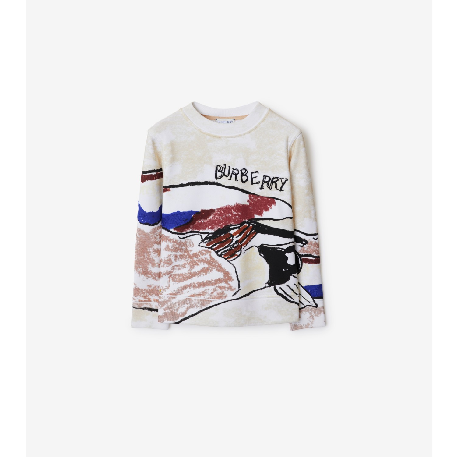 Duck Cotton Sweatshirt in White Burberry Official