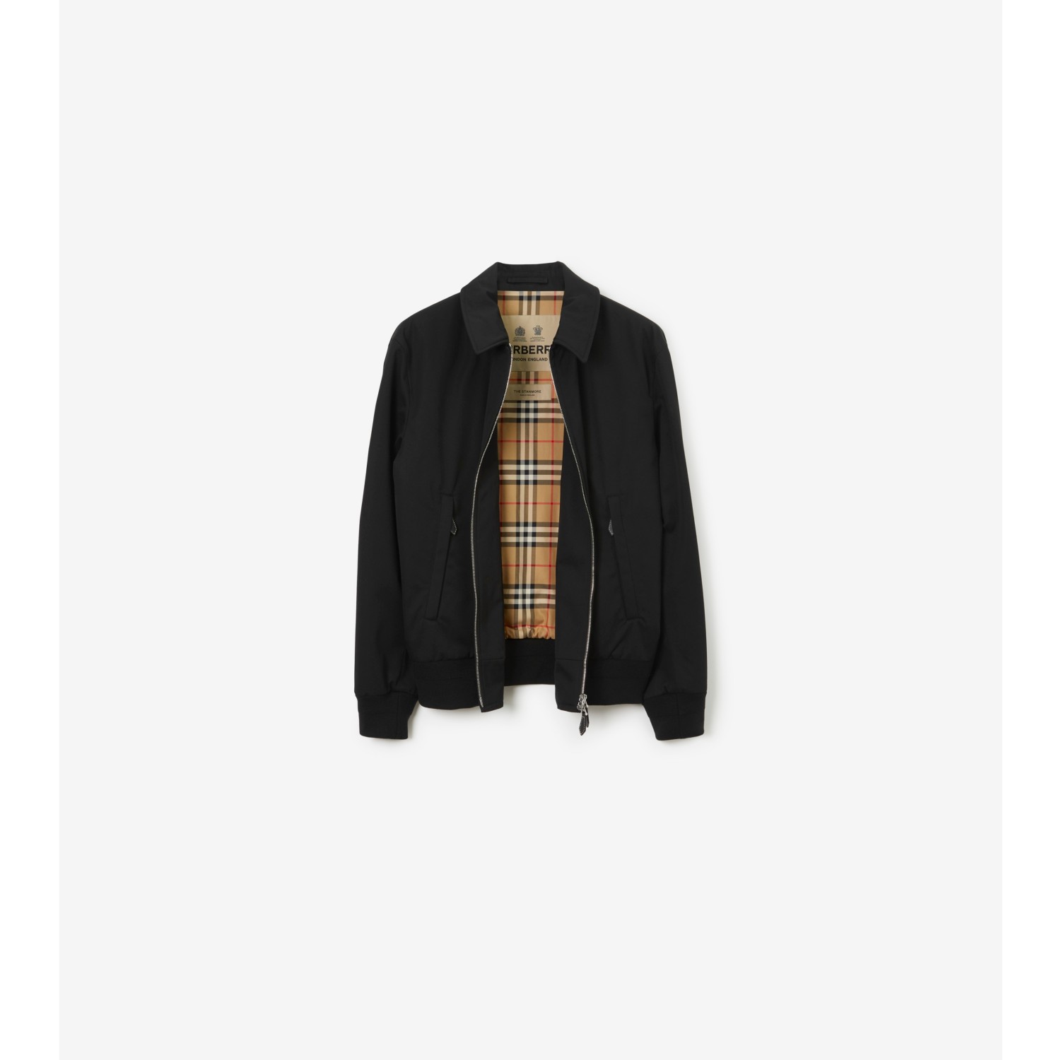 Soho Heritage Harrington Jacket in Black - Men, Cotton | Burberry