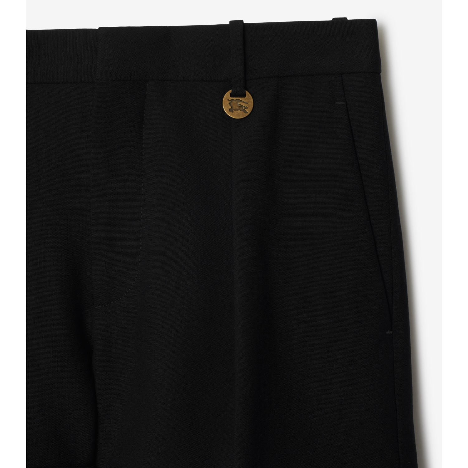 Wool Tailored Shorts in Black - Women | Burberry® Official