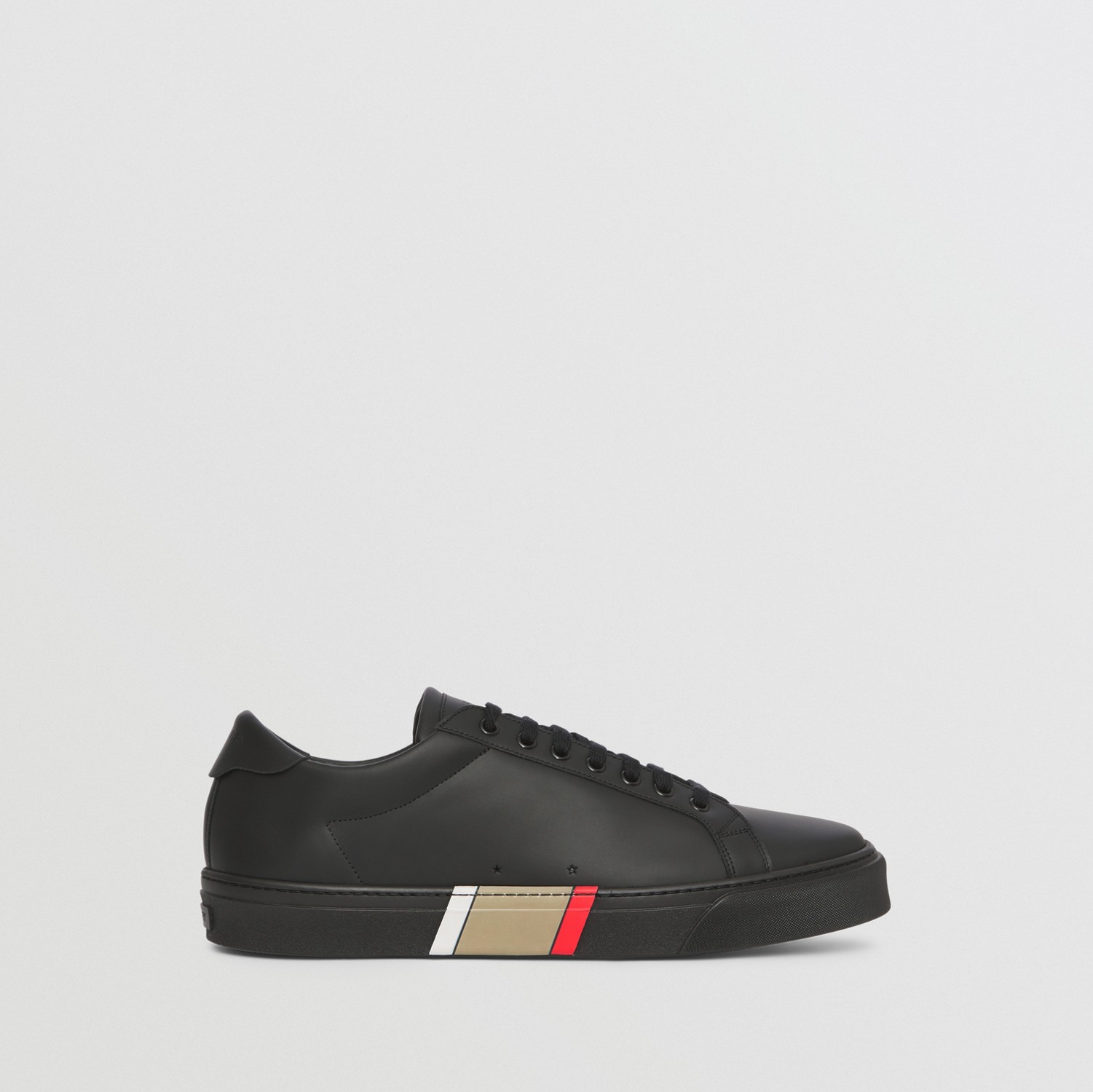 Stripe Detail Leather Sneakers