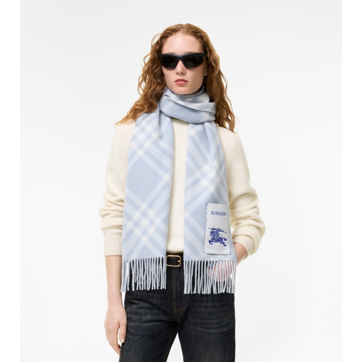 Check Cashmere Scarf