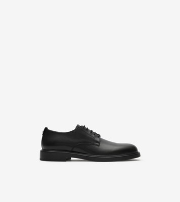 Leather Pembroke Derby Shoes in Black - Men | Burberry® Official