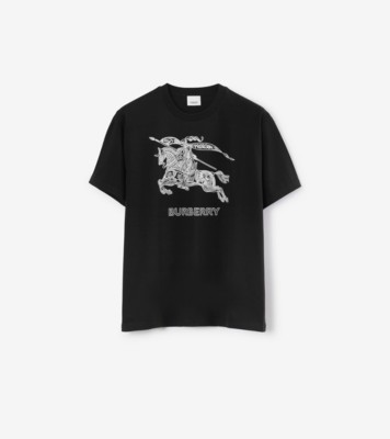 エンブロイダリーEKD コットンTシャツ (ブラック) - メンズ