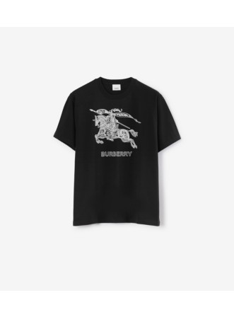 Burberry embroidered cotton-jersey outlet t-shirt