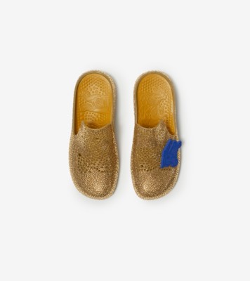 Burberry Stingray perforated clogs - Blue