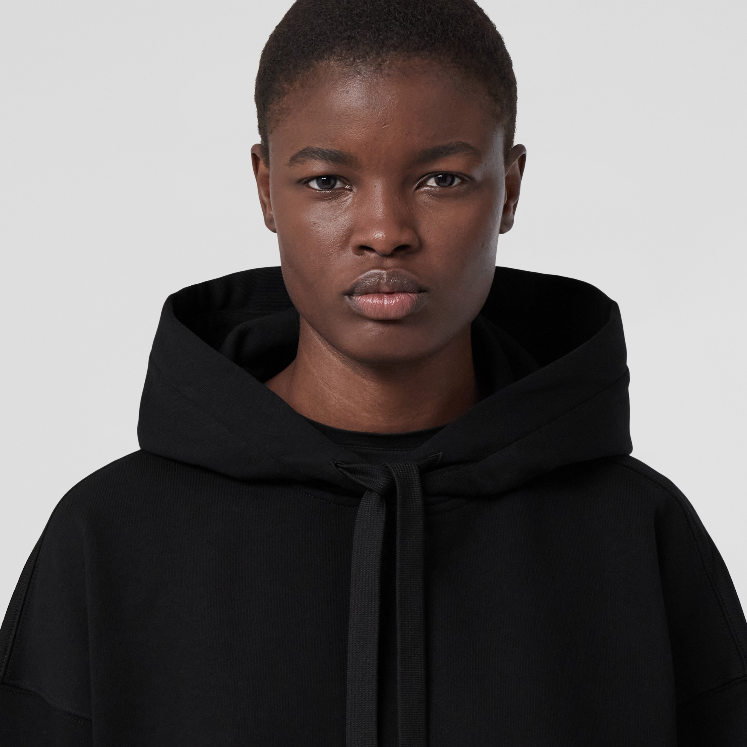 Constellations Print Cotton Oversized Hoodie in Black - Women | Burberry® Official - 2