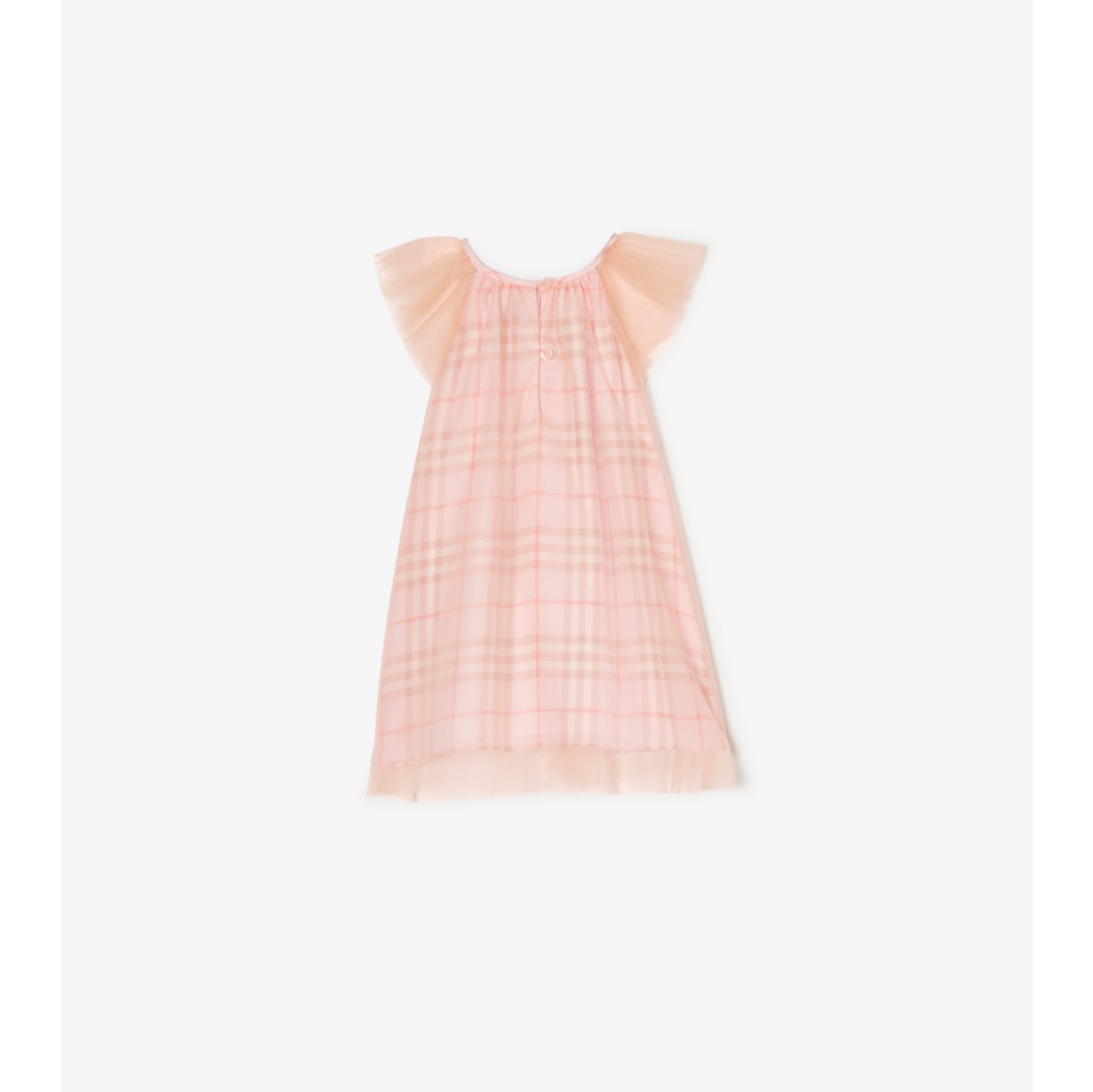 Silk Check Dress in Rose quartz | Burberry® Official