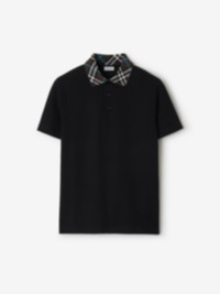 Burberry Black Cotton Polo Shirt