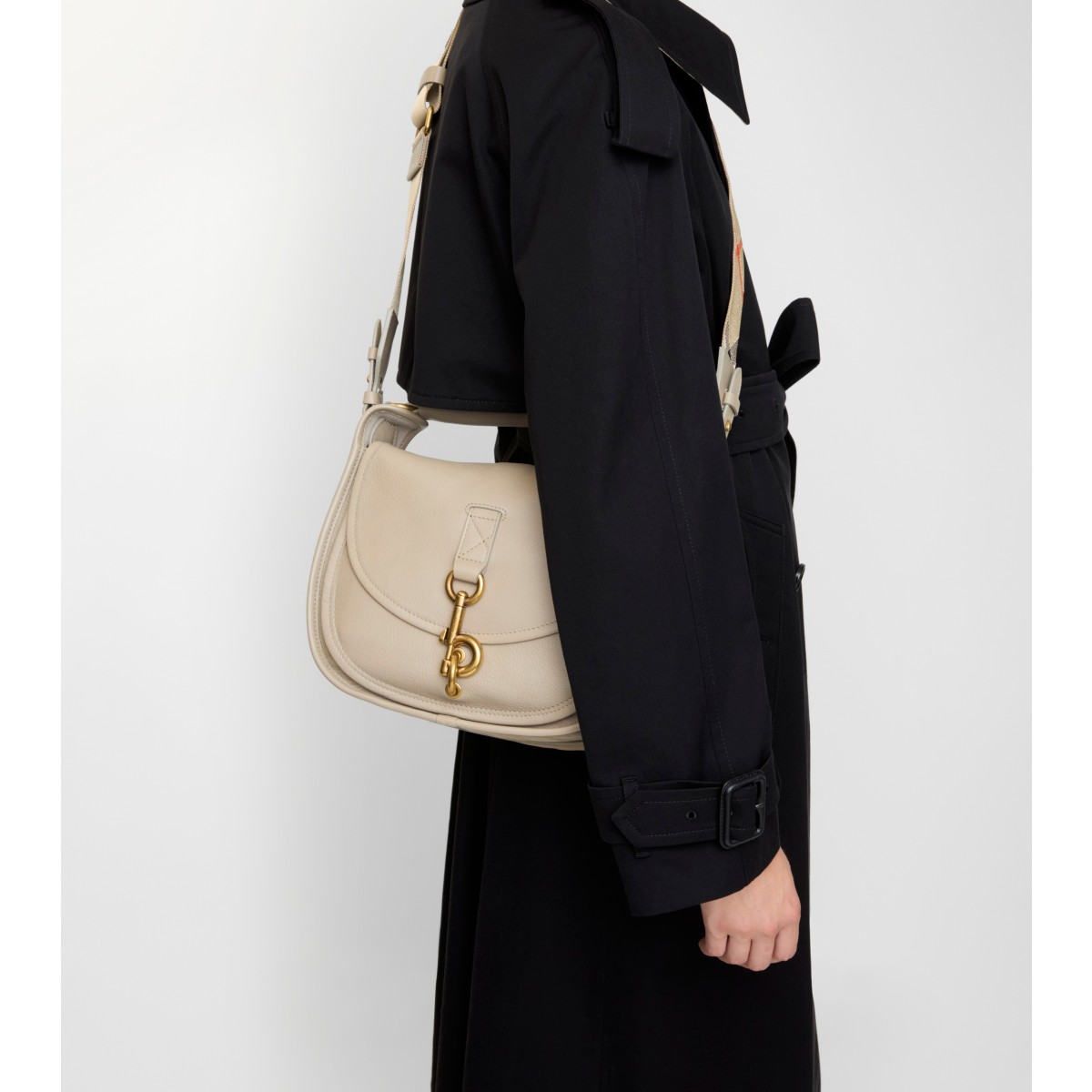  Check Small B Clip Messenger Bag