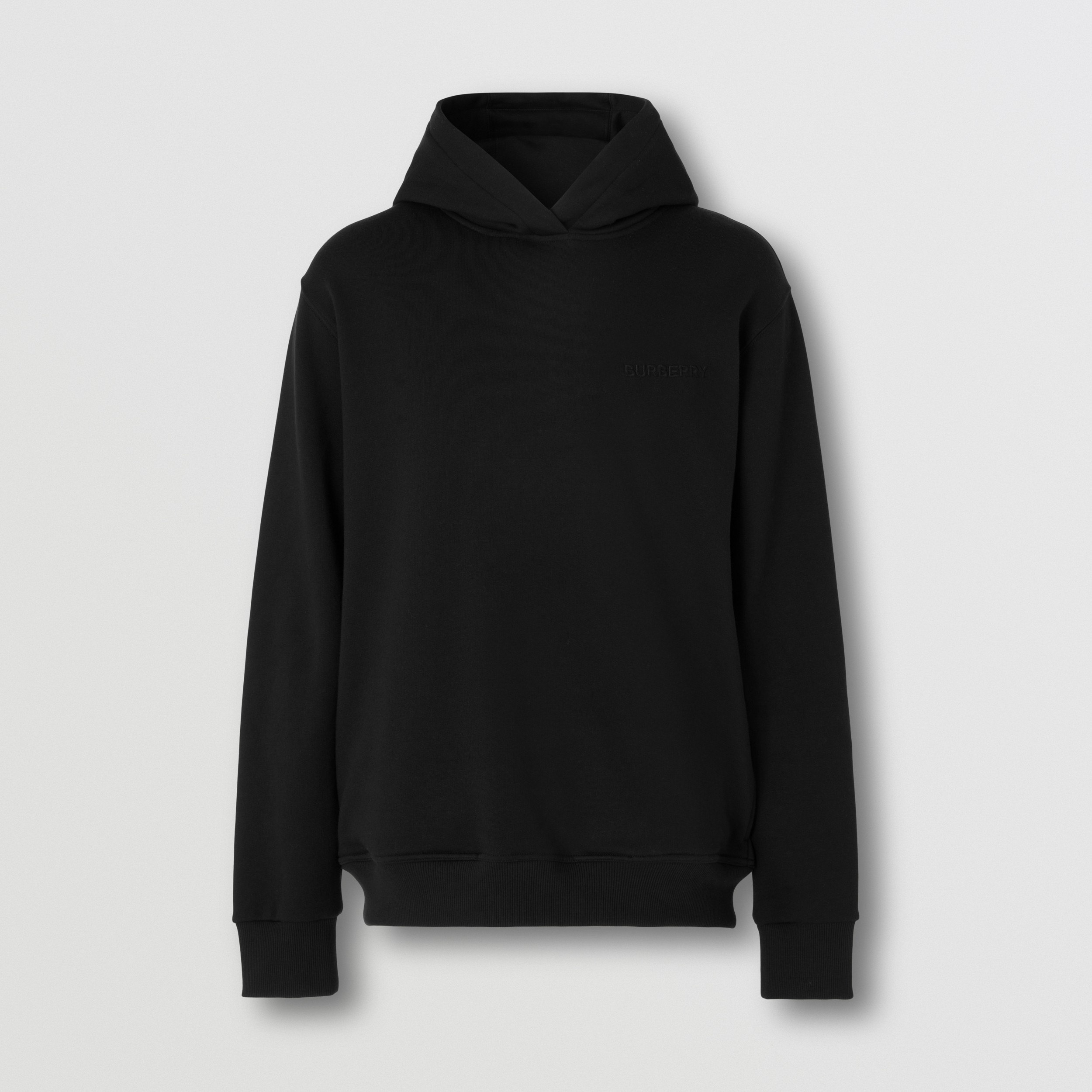Embroidered Logo Cotton Cashmere Hoodie – Exclusive Capsule Collection in Black - Men | Burberry® Official - 4