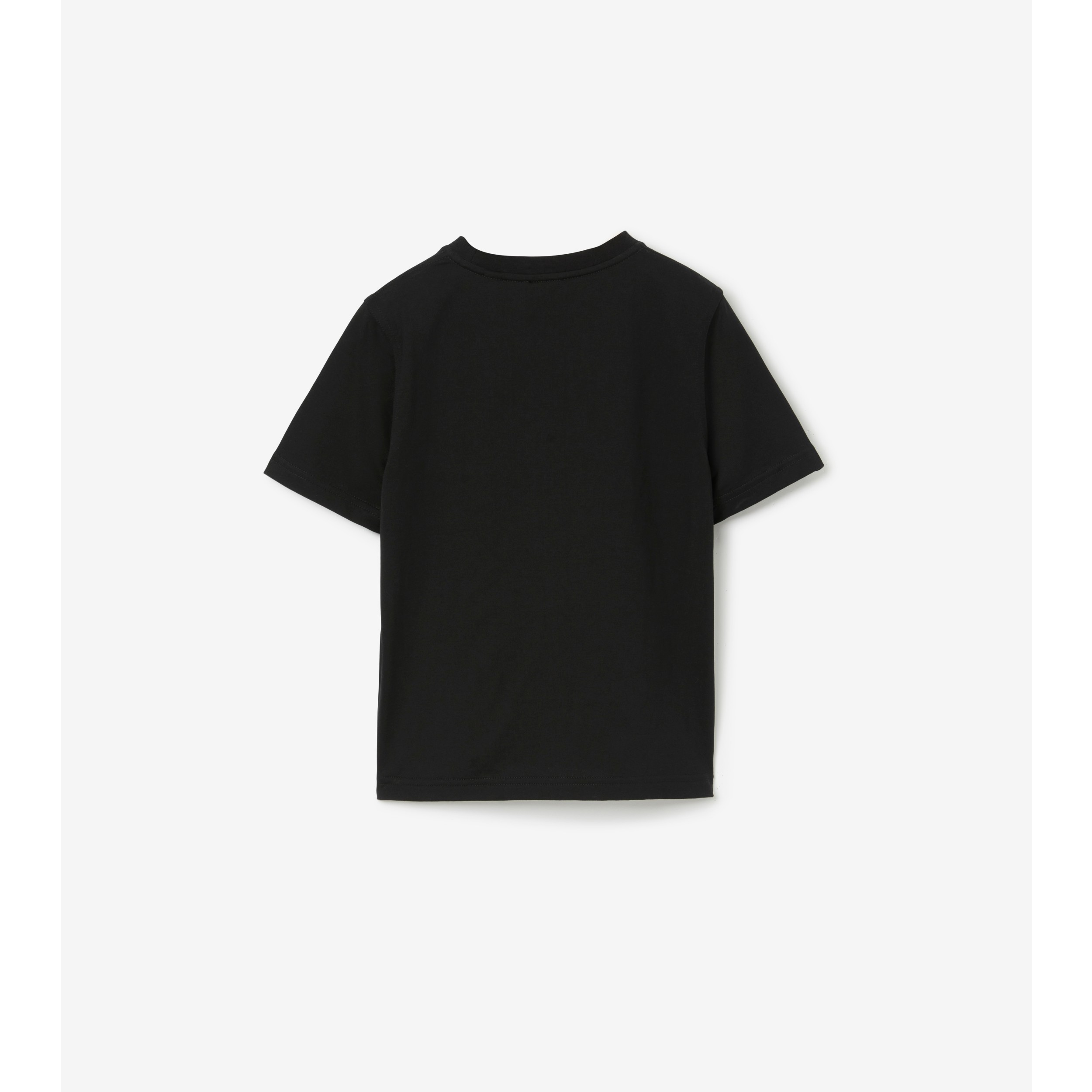 Check Thomas Bear Print Cotton T Shirt In Black Burberry® Official 