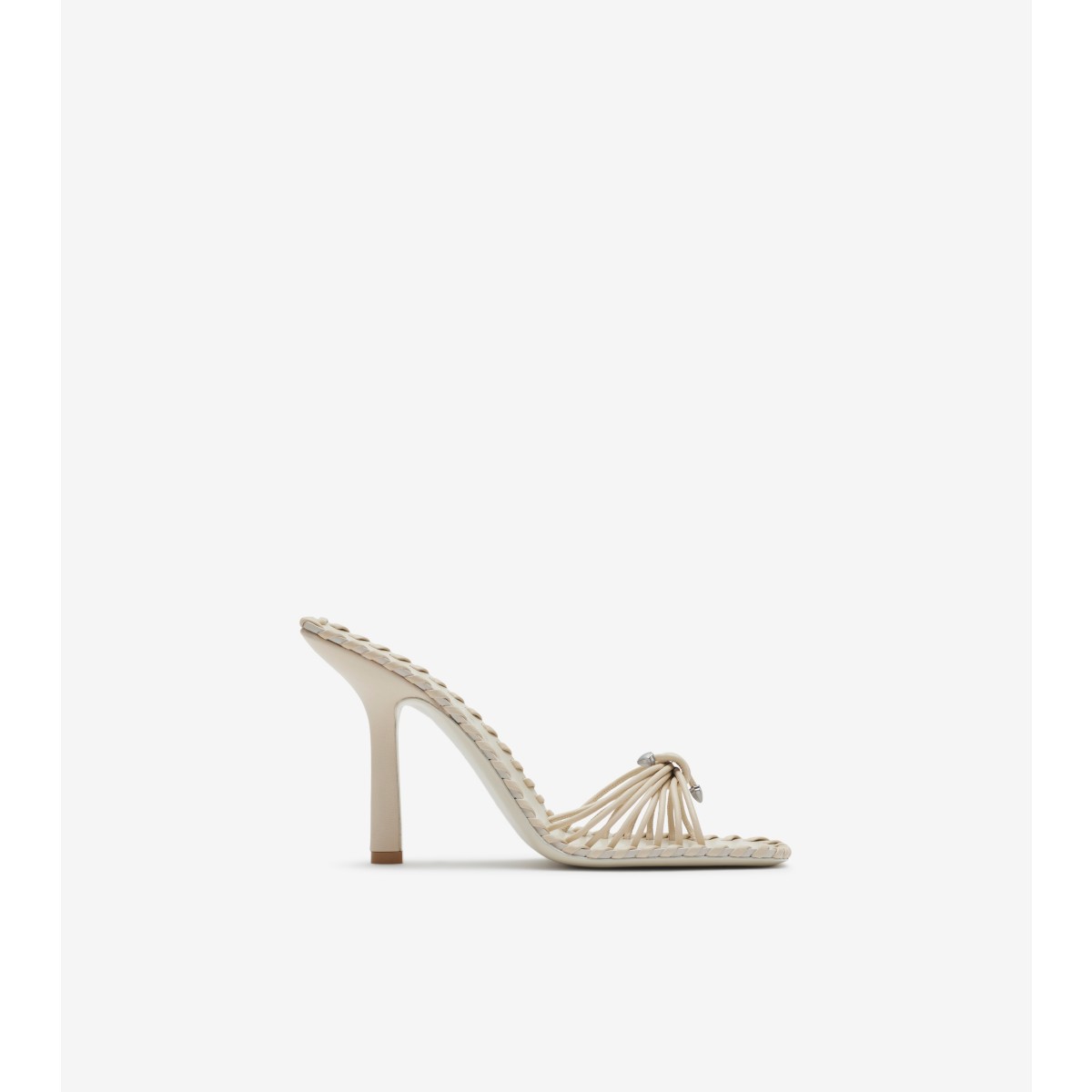 Shop Burberry Leather Rumba Sandals In Soap