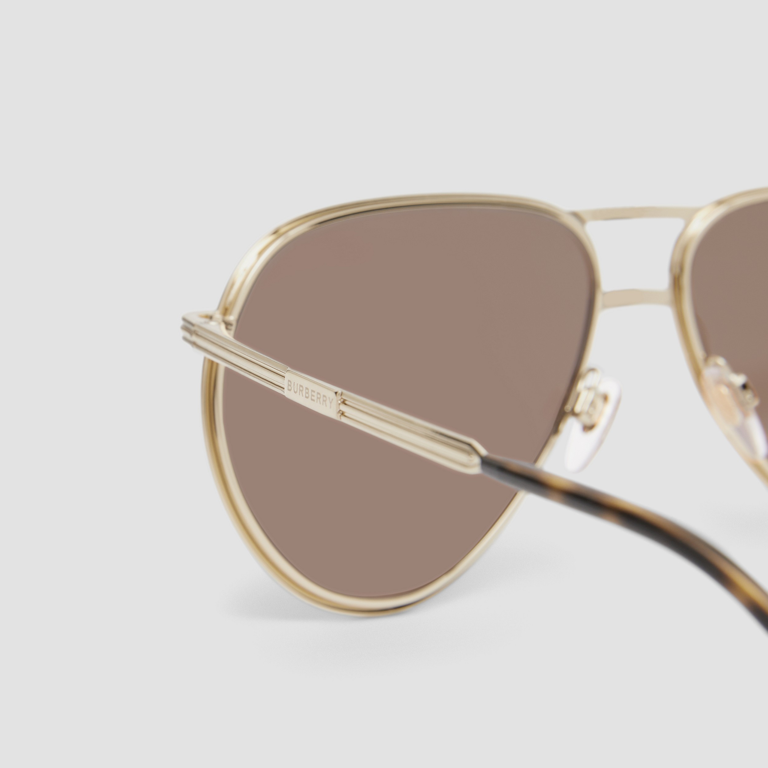 Pilot Sunglasses in Dark Brown - Men | Burberry® Official - 2