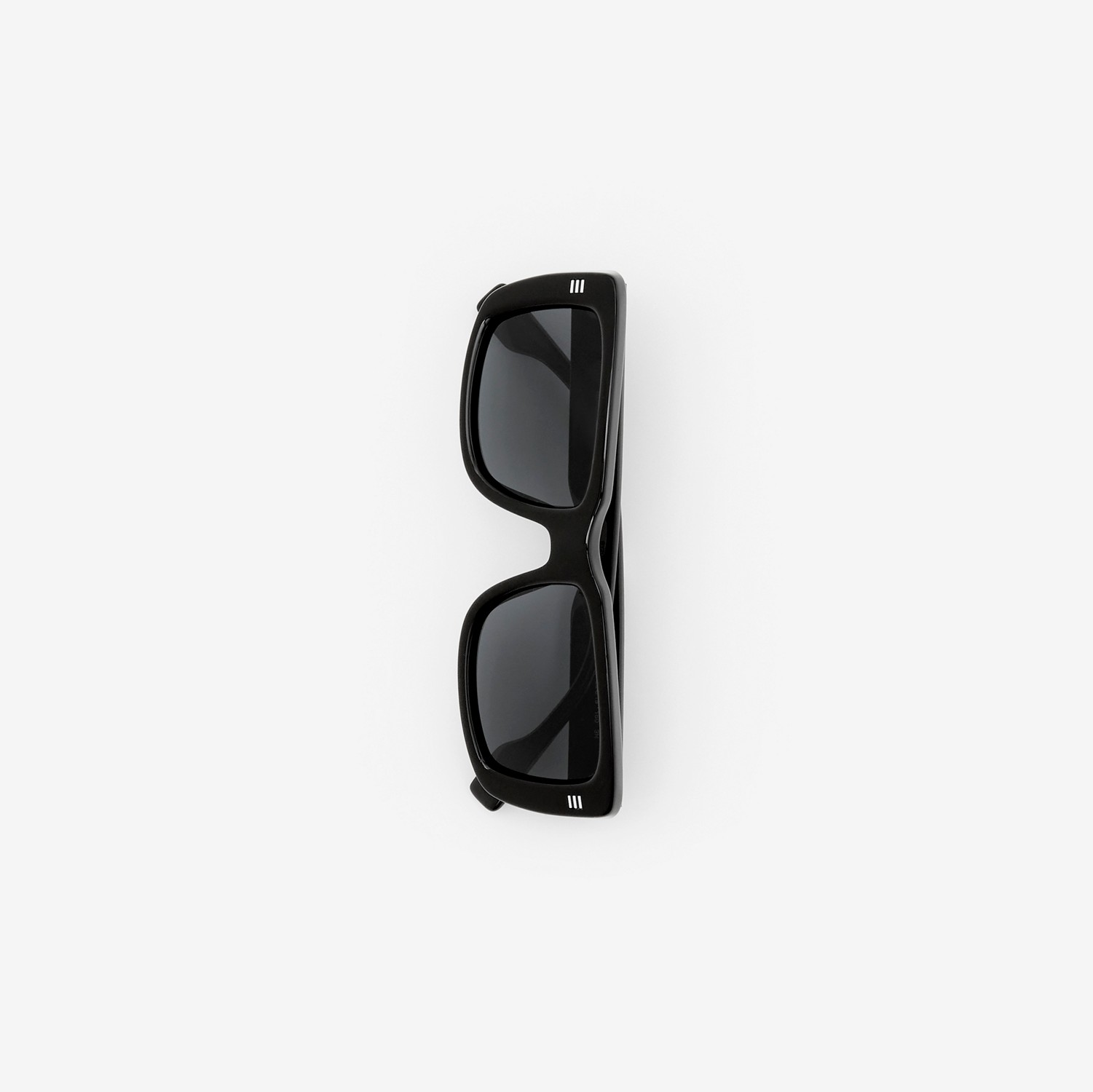 Logo Detail Rectangular Frame Sunglasses in Black - Men | Burberry® Official