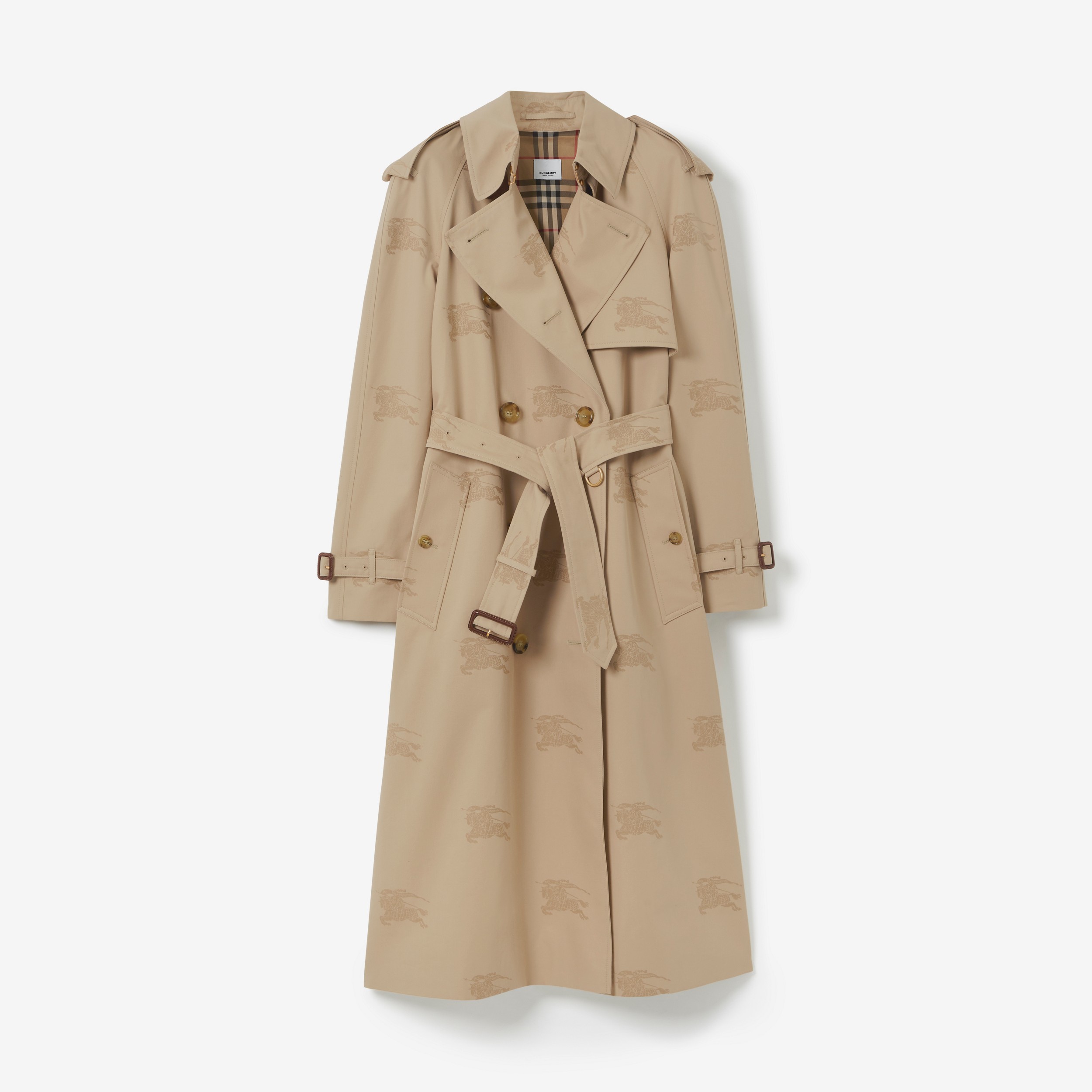 EKD Cotton Gabardine Trench Coat in Soft Fawn - Women | Burberry® Official - 1