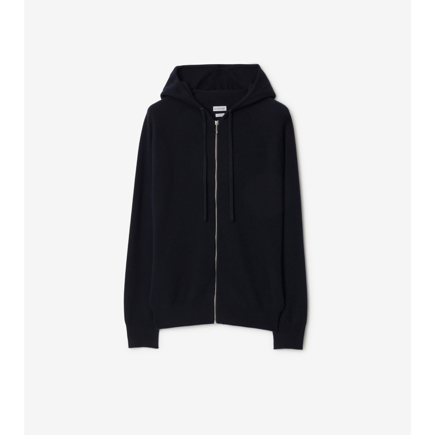 Cashmere Zip Hoodie in Storm Men Burberry Official