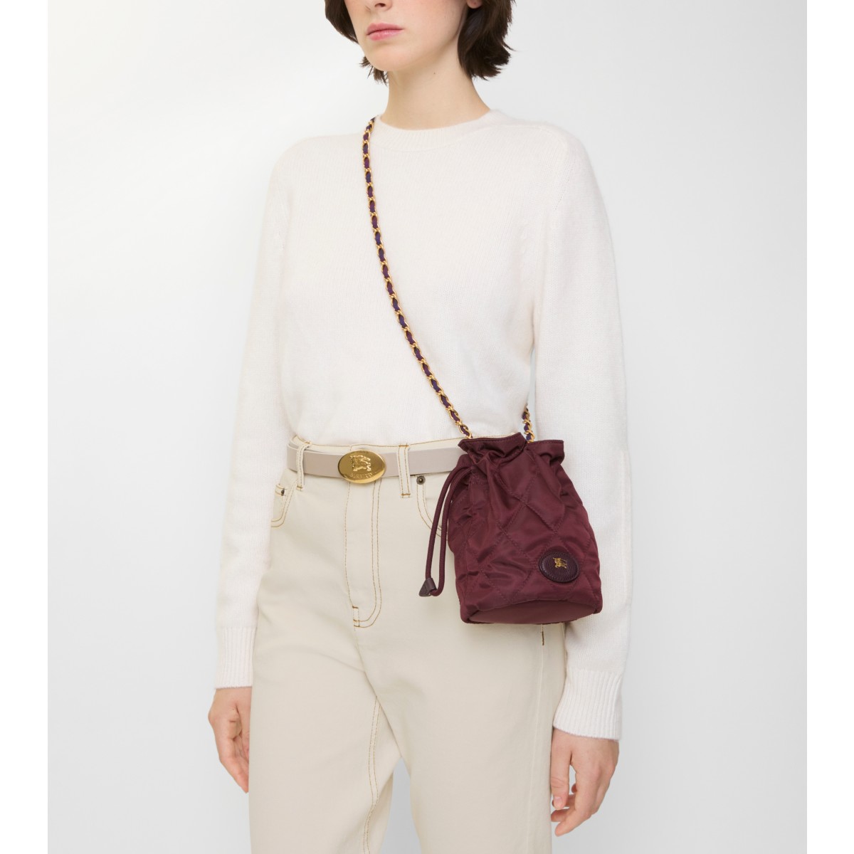  Check Horseshoe Chain Pouch