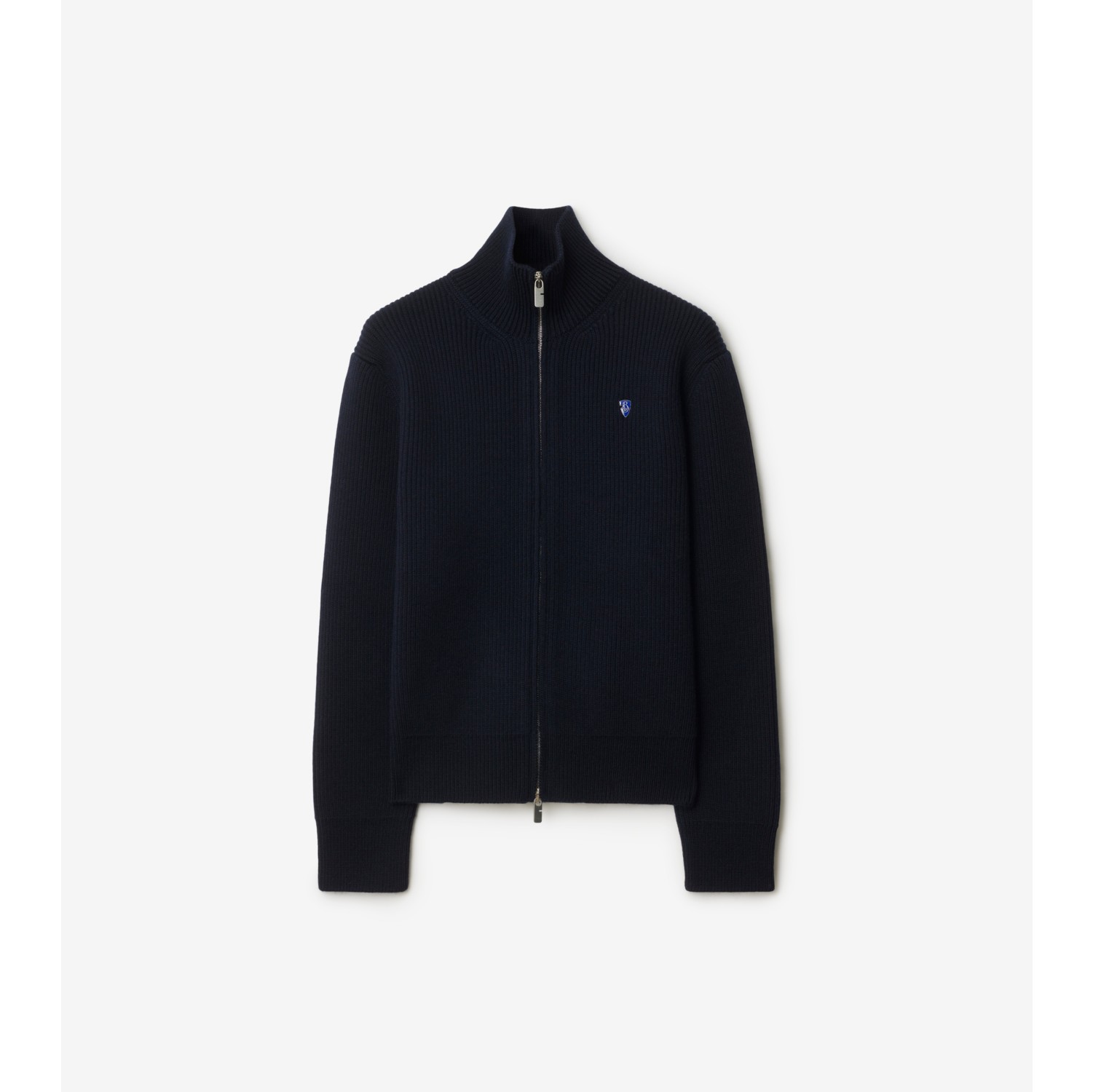 Pull zippé en laine mélangée