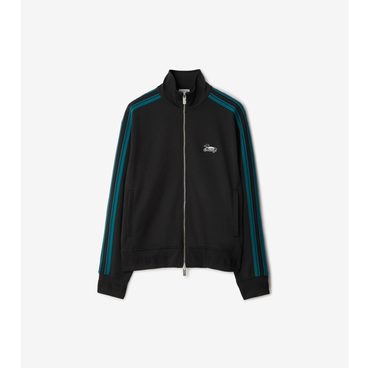 Track jacket de malha com listras