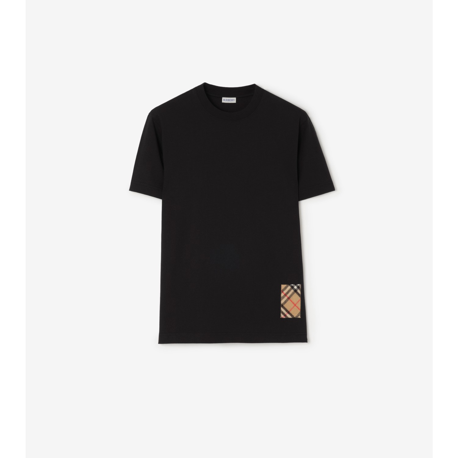 Check Label Cotton T-shirt