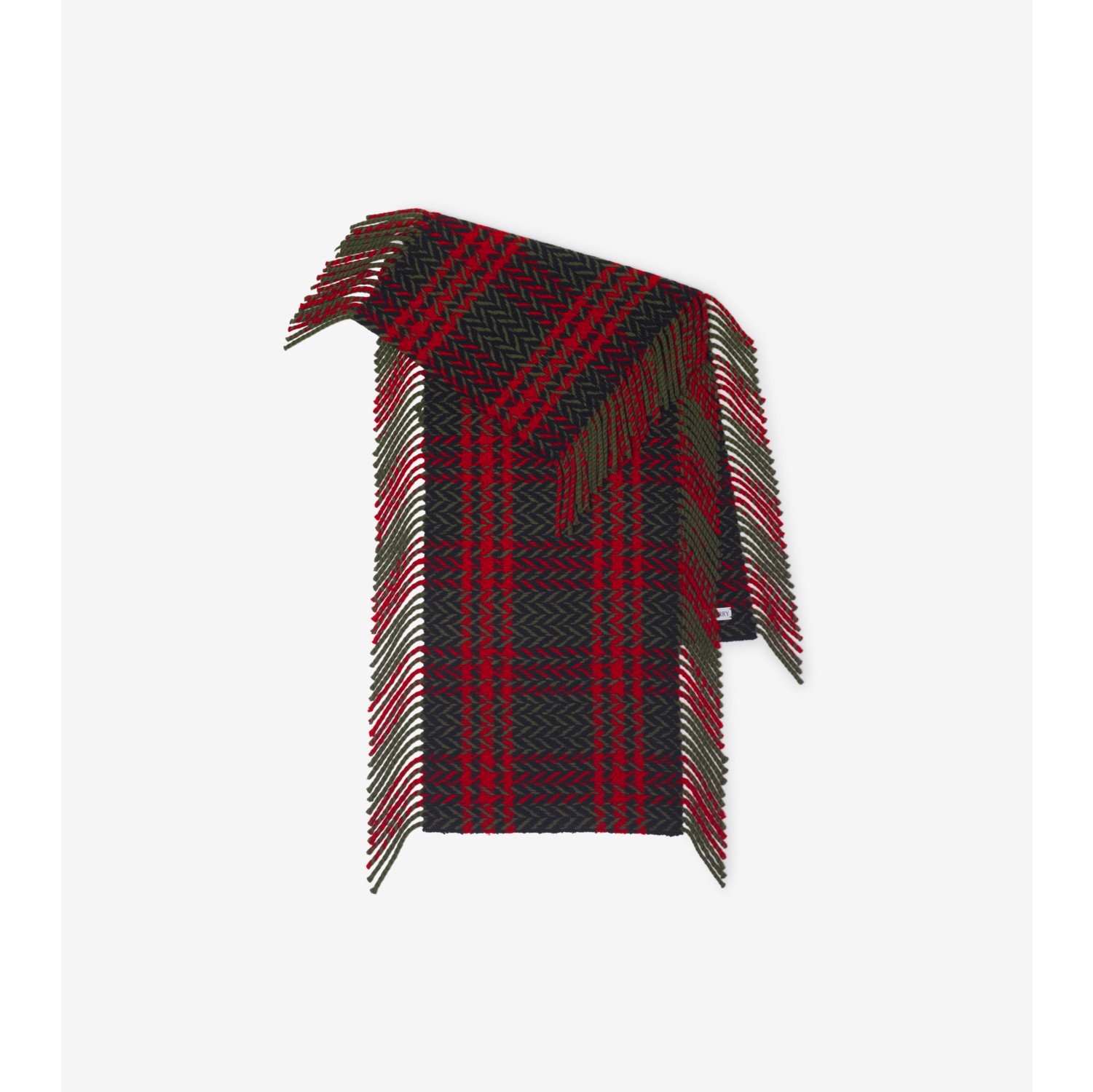 Check Wool Scarf in Loch | Burberry® Official