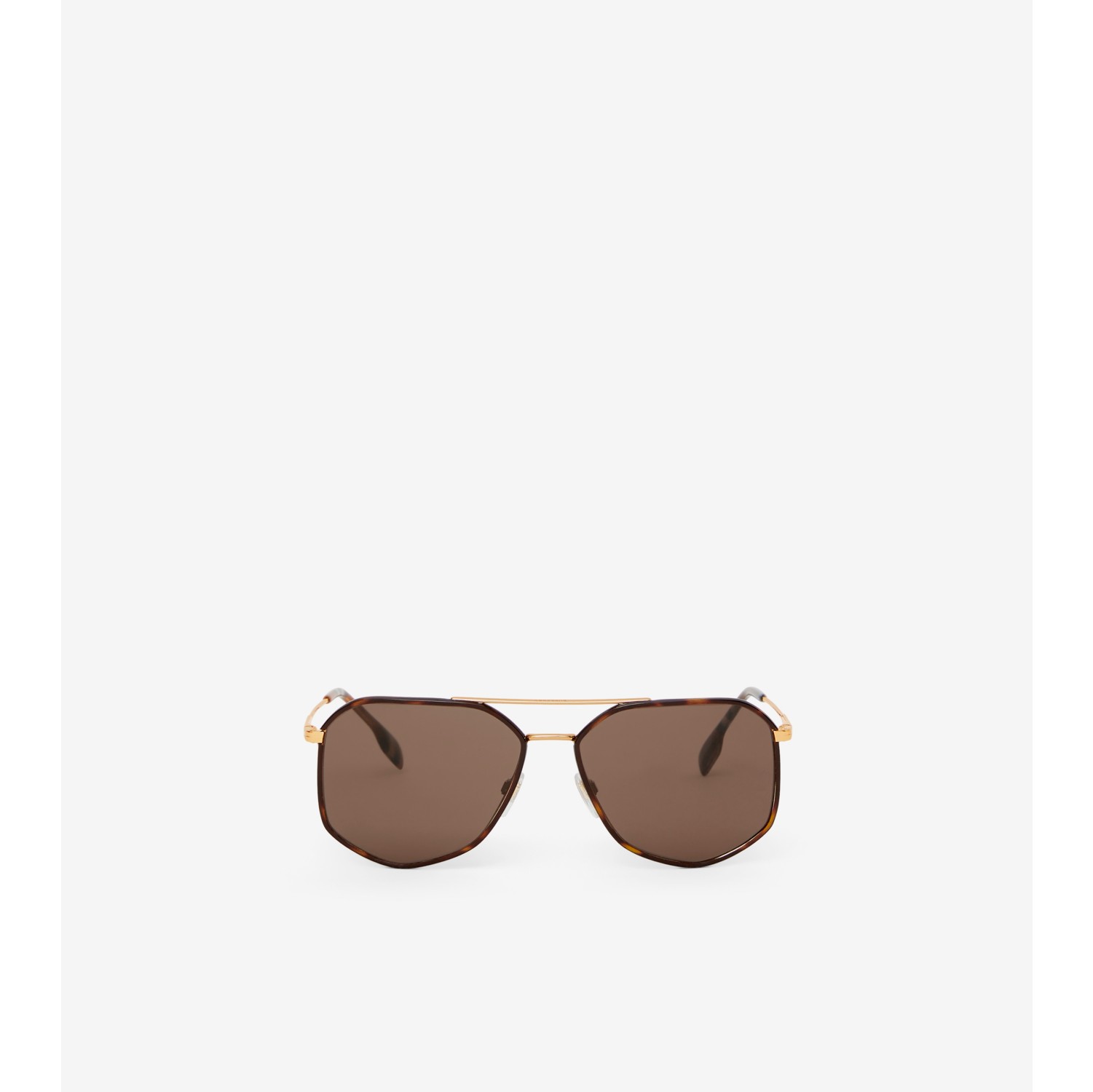 Logo Geometric Sunglasses in Deep brown/light gold - Men | Burberry®  Official
