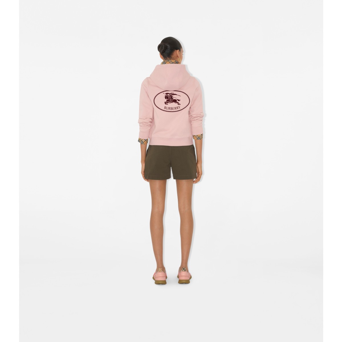  Embroidered Knight Stamp Zip Hoodie