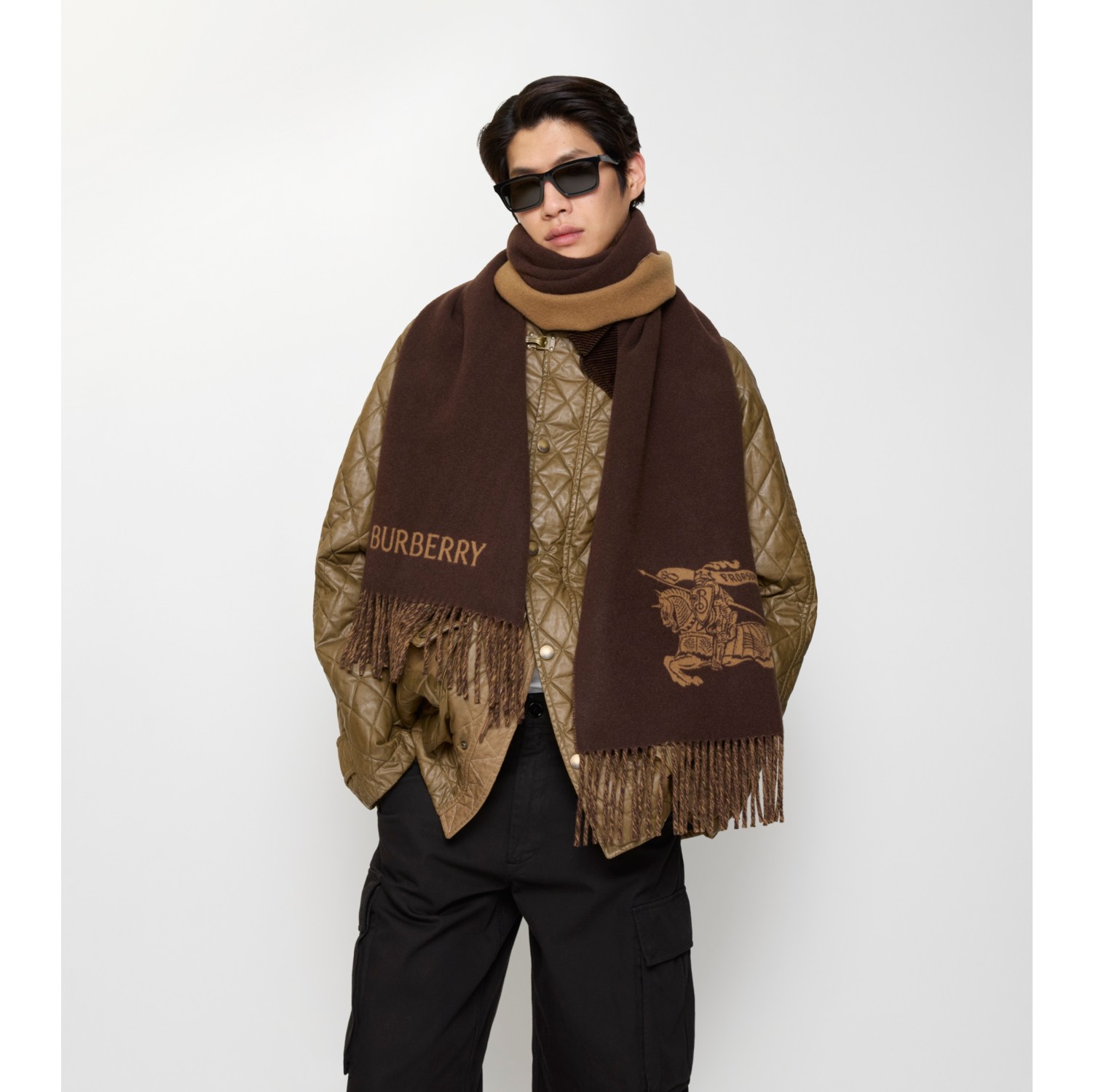 Reversible EKD Cashmere Scarf