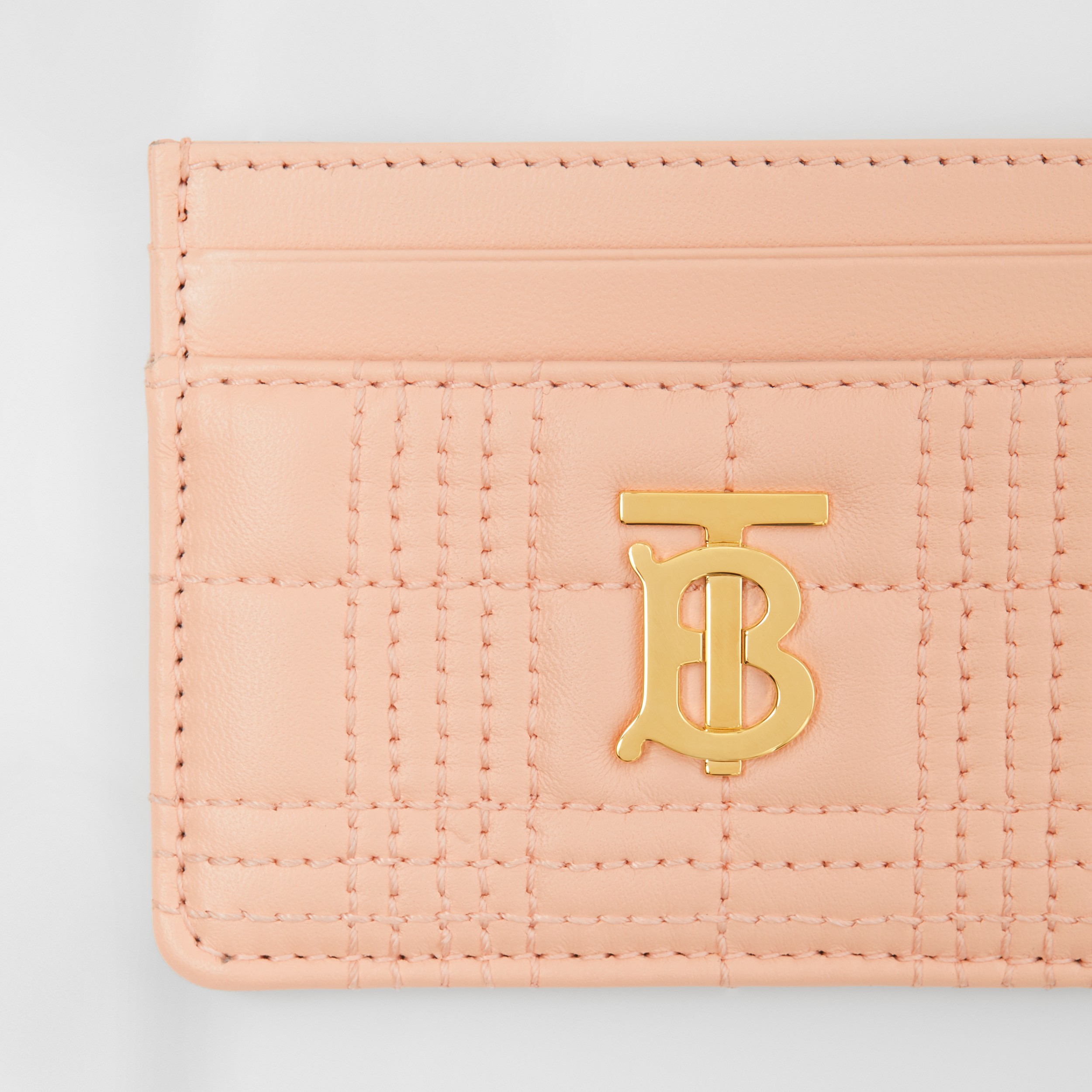 Quilted Lambskin Lola Card Case in Peach Pink - Women | Burberry® Official - 2