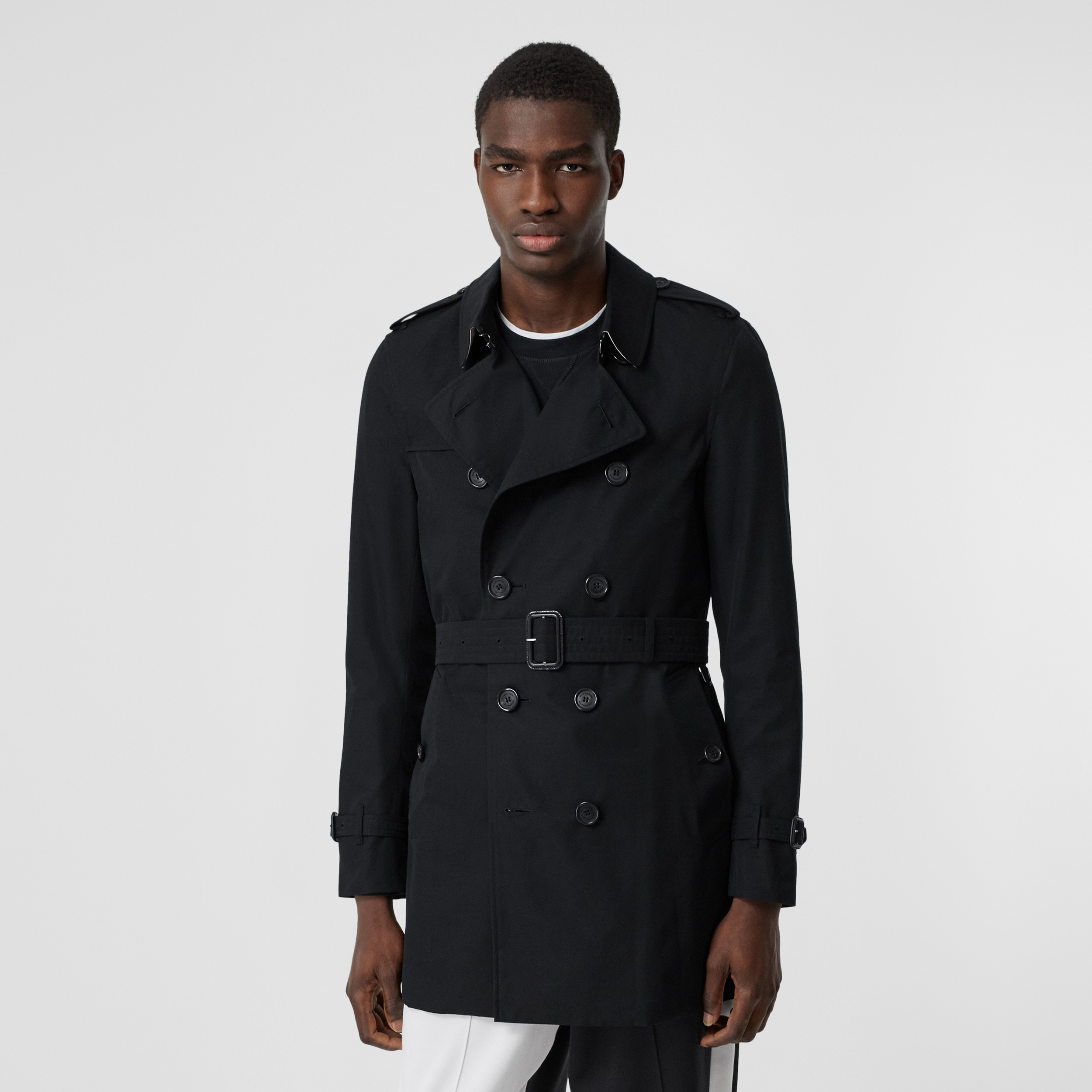 The Sandringham – Mid-length Trench Coat in Black - Men | Burberry ...