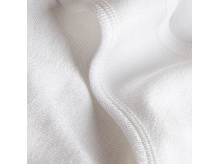 Stretch Cotton Lyocell Vest in White | Burberry