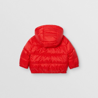 burberry red puffer jacket