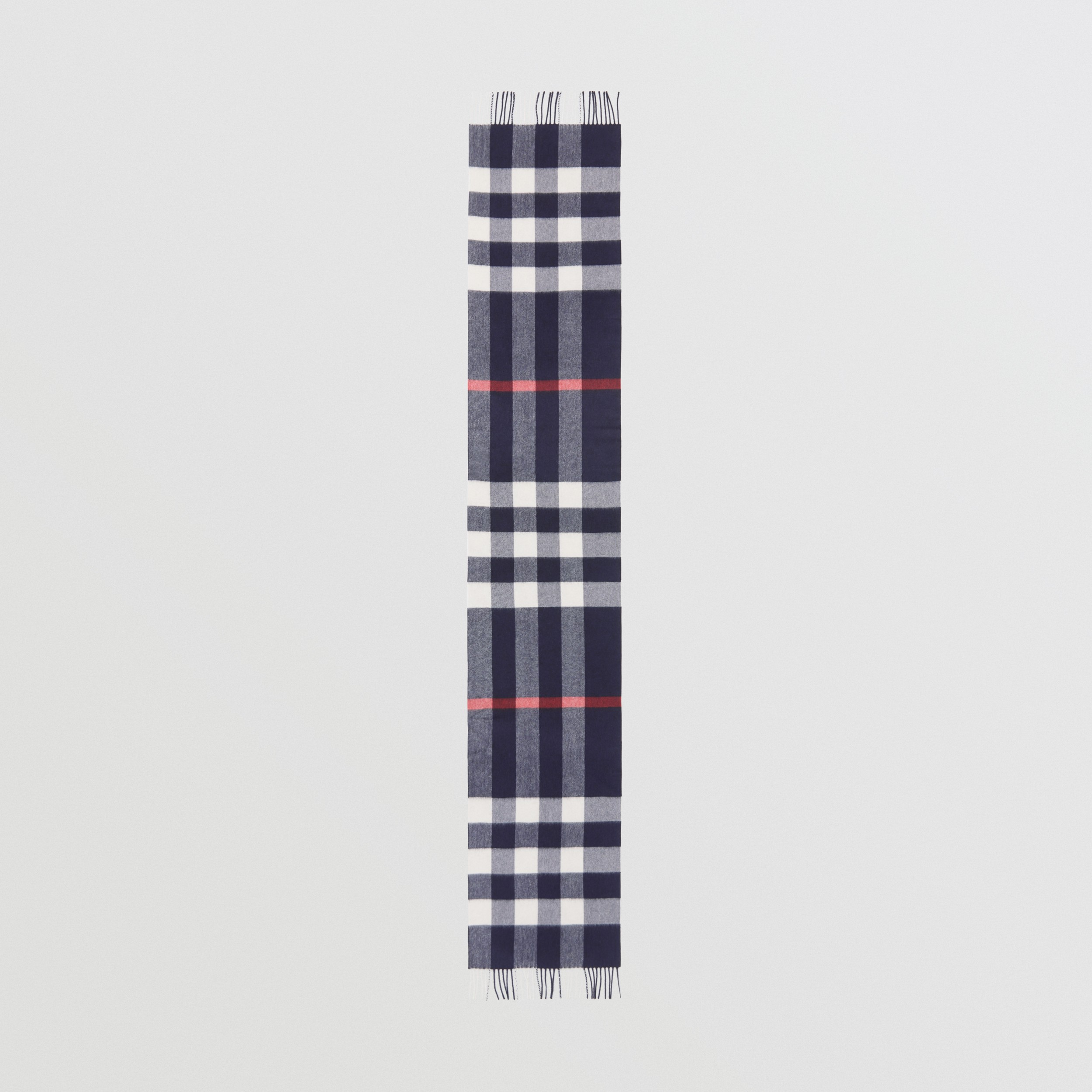 格纹羊绒围巾 (海军蓝) | Burberry® 博柏利官网 - 4