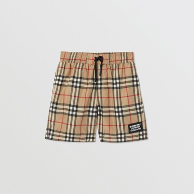burberry check shorts