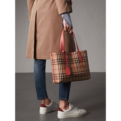 burberry reversible tote red