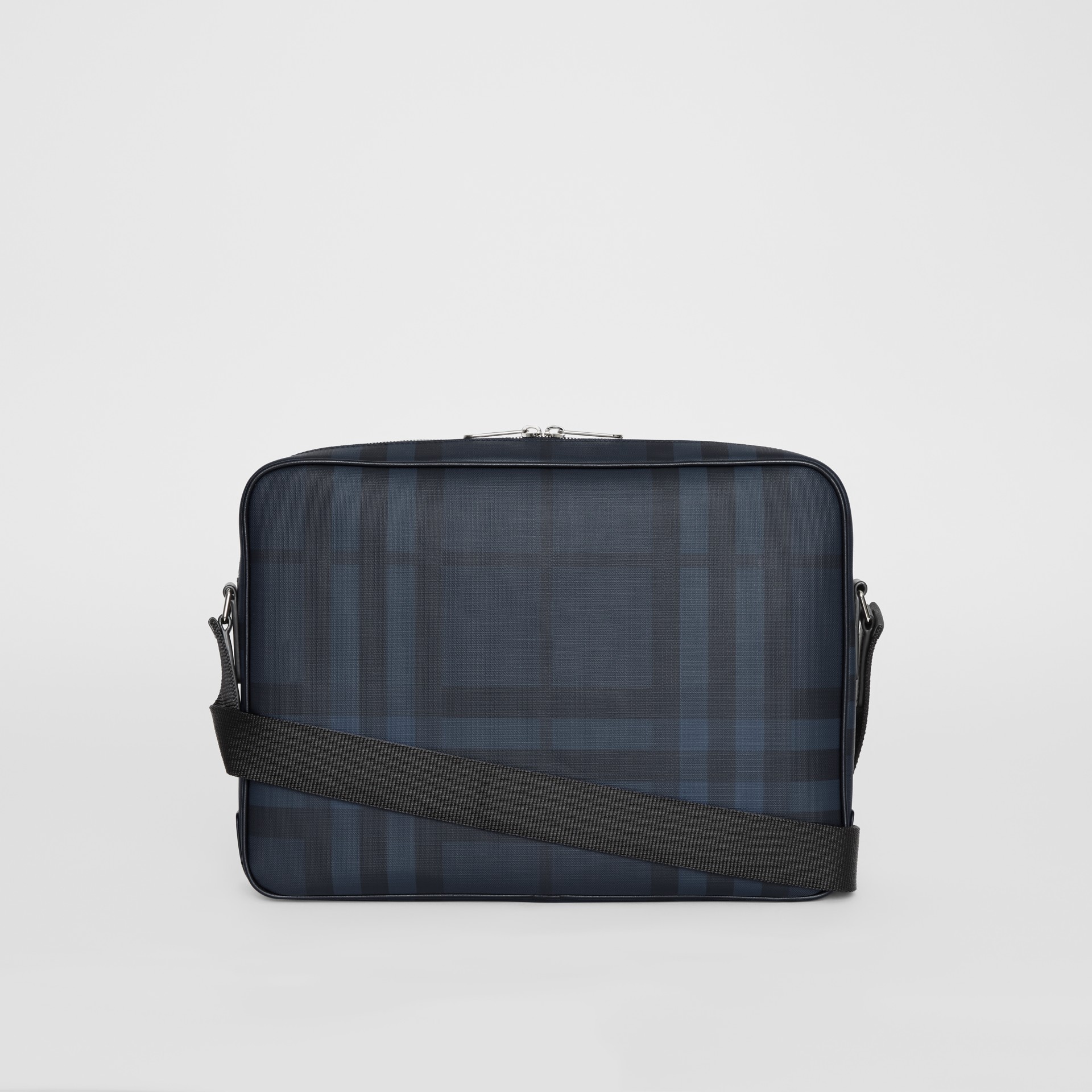 London Check Messenger Bag In Navy/black - Men | Burberry United Kingdom