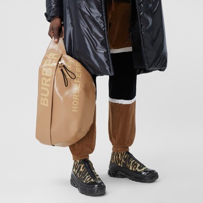 extra large horseferry print coated canvas bag