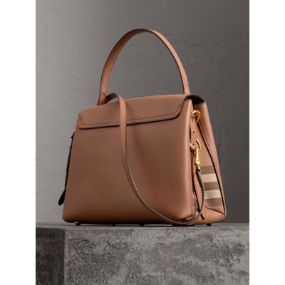 burberry medium grainy leather tote bag