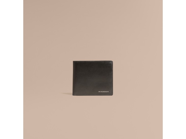 London Leather Folding Wallet Black | Burberry