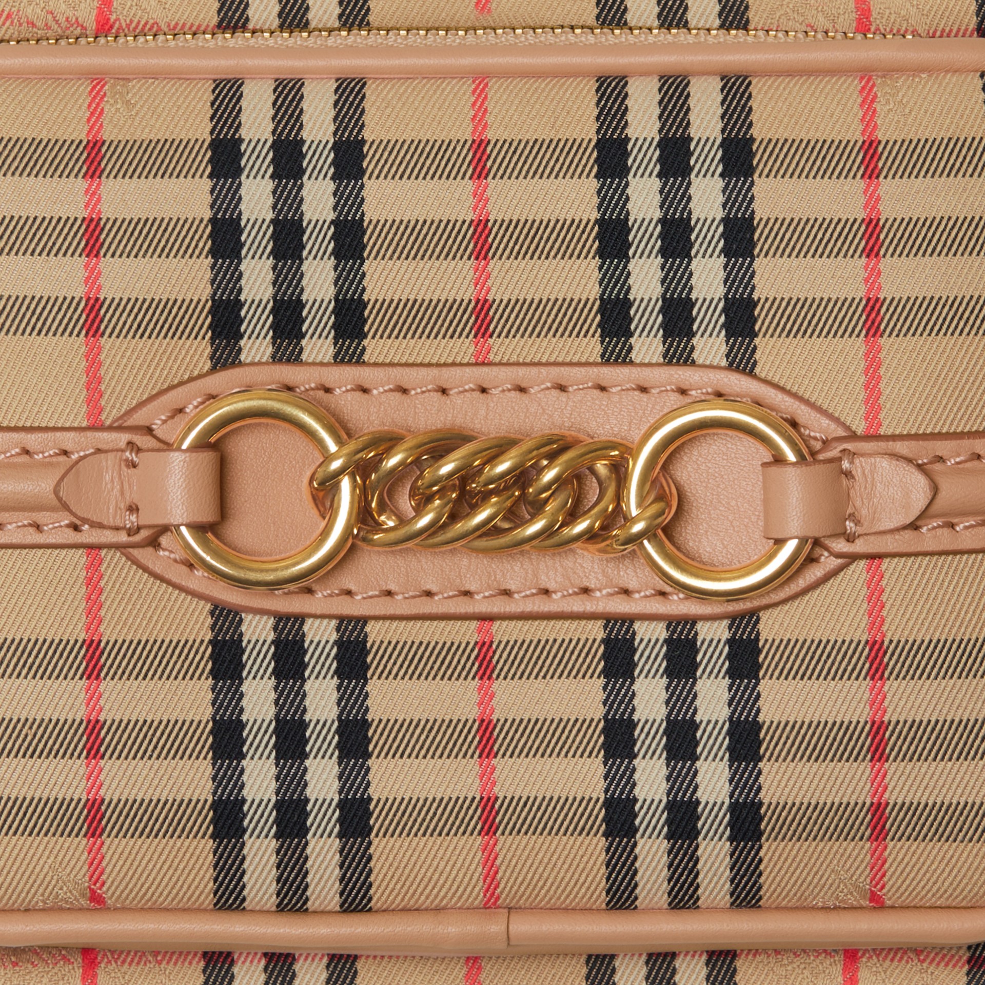 The 1983 Check Link Camera Bag in Peach Women Burberry United States