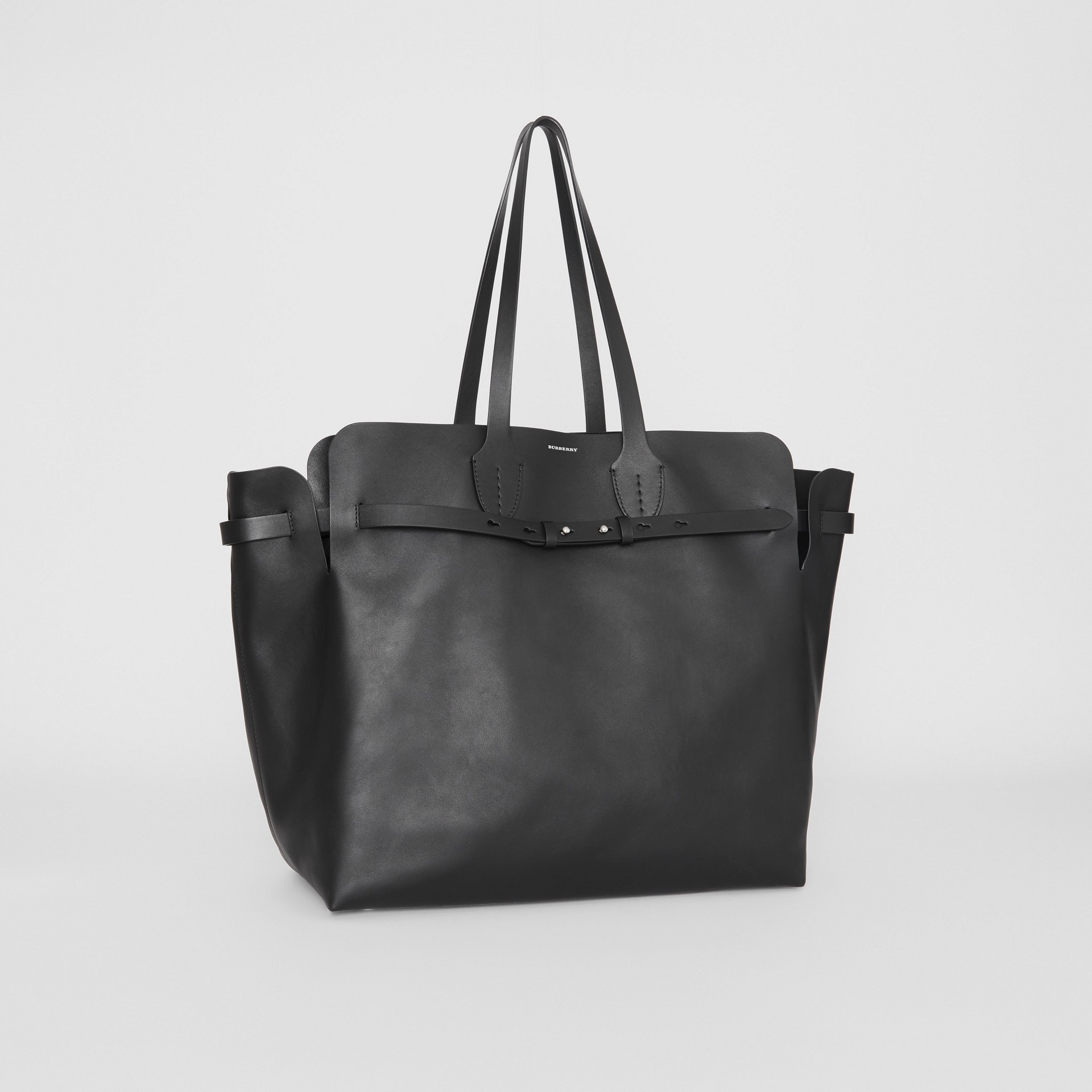 The Large Soft Leather Belt Bag in Black - Women | Burberry United Kingdom